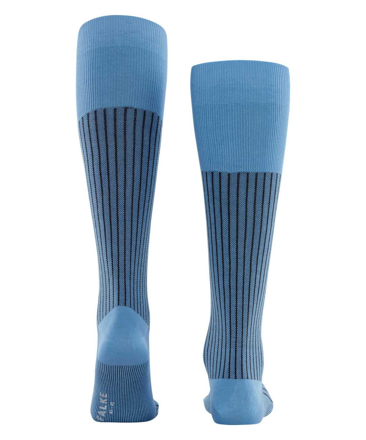 Men Falke Oxford Stripe Knee-high Socks Socks Blue | ZKITFL653