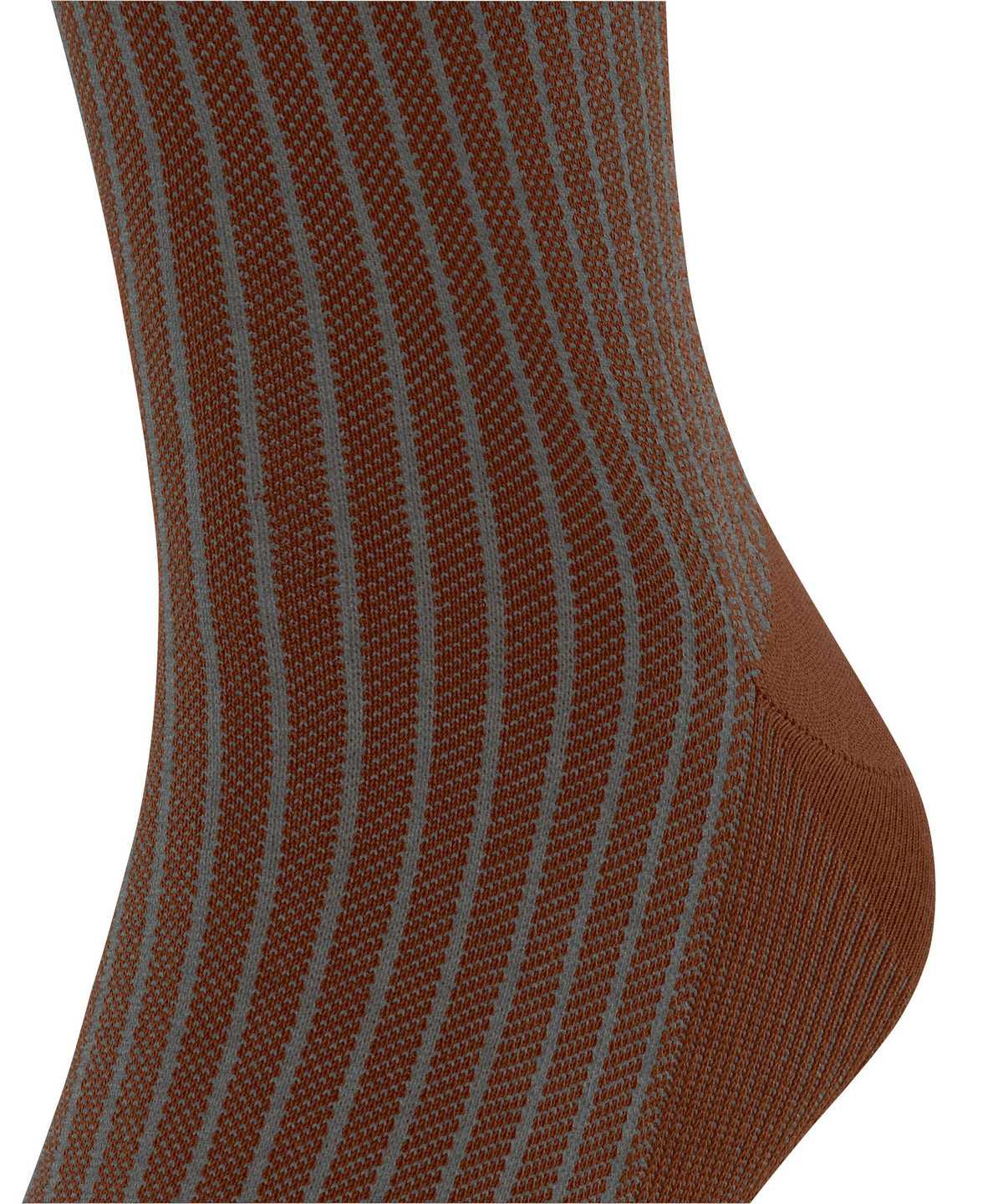 Men Falke Oxford Stripe Knee-high Socks Socks Brown | JVODCI963