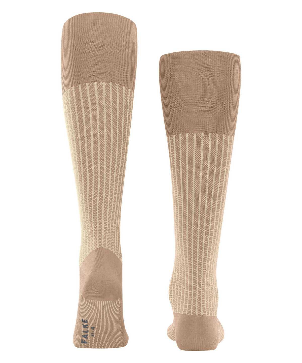 Men Falke Oxford Stripe Knee-high Socks Socks Brown | COREDP968