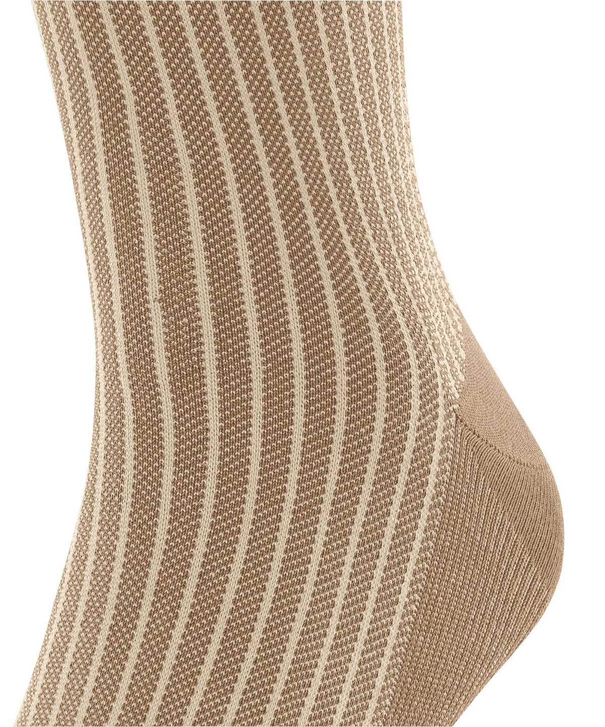 Men Falke Oxford Stripe Knee-high Socks Socks Brown | COREDP968