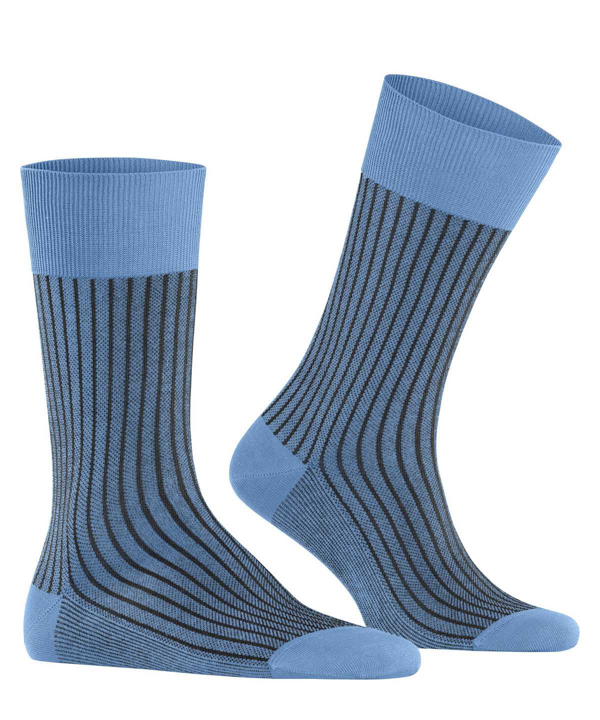 Men Falke Oxford Stripe Socks Socks Blue | BENFMG360