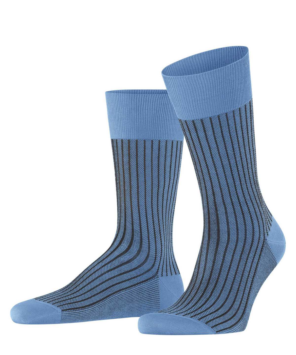 Men Falke Oxford Stripe Socks Socks Blue | BENFMG360