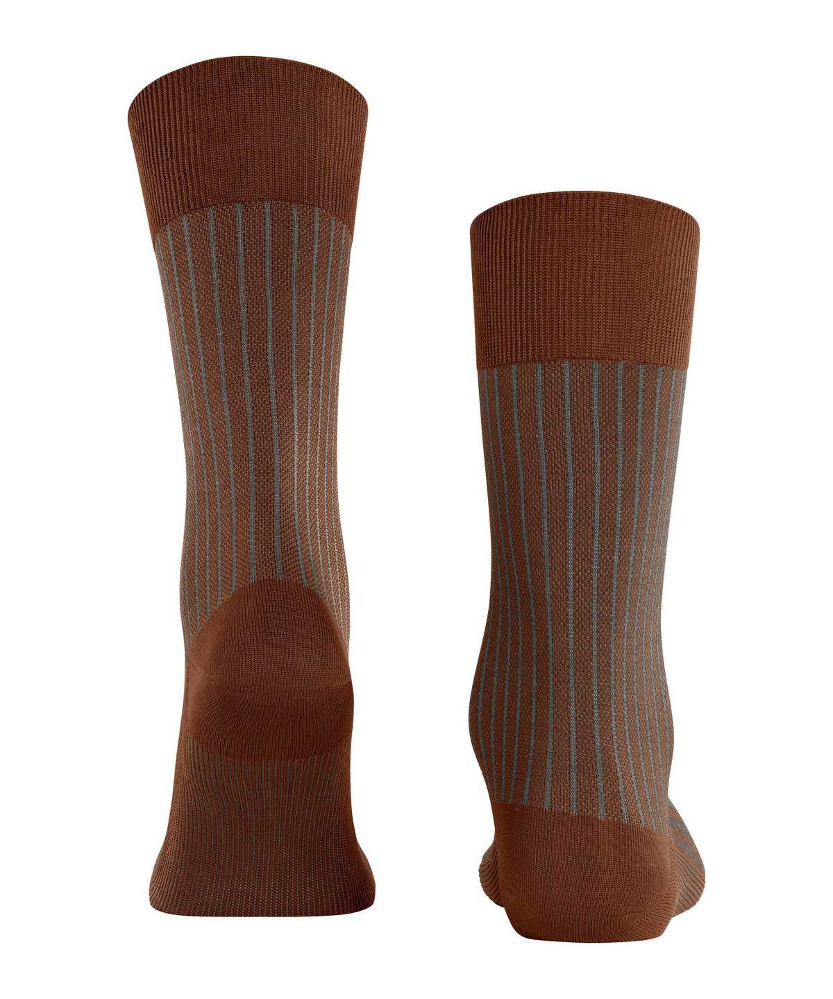 Men Falke Oxford Stripe Socks Socks Brown | JOVNYI906