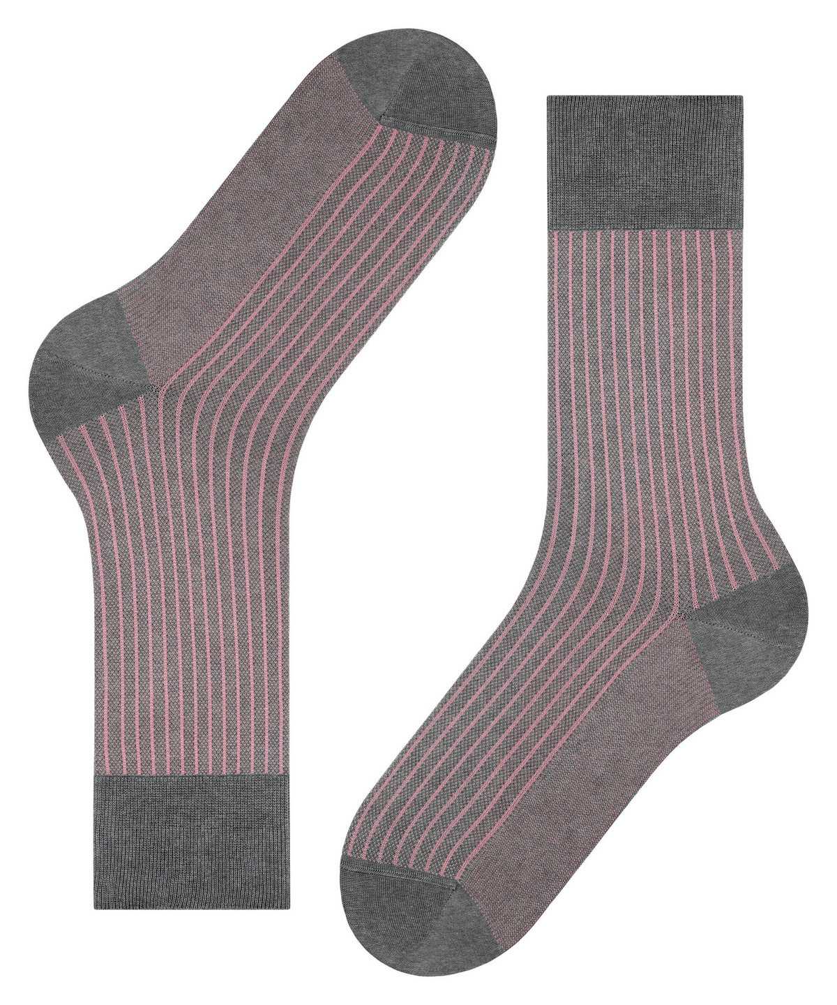 Men Falke Oxford Stripe Socks Socks Grey | UKQCHL082