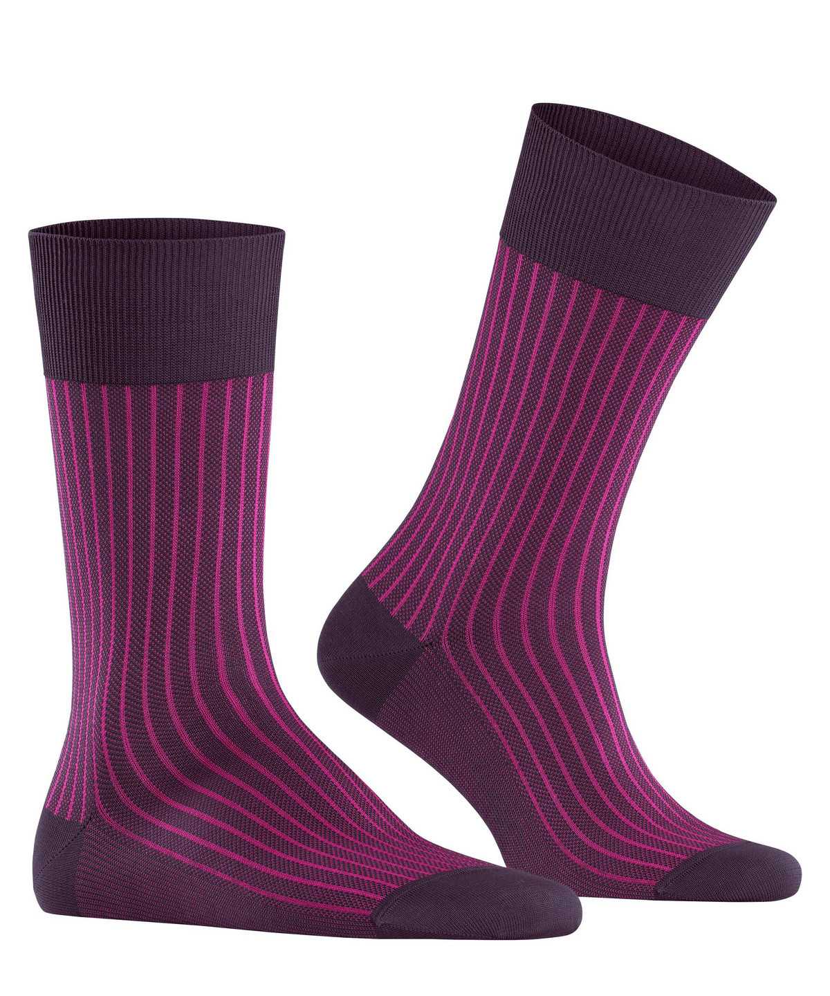 Men Falke Oxford Stripe Socks Socks Purple | IEMBUW308