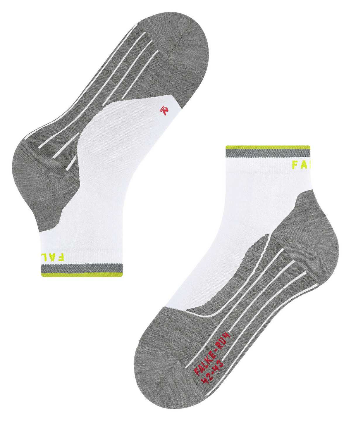 Men Falke RU4 Endurance Short Reflect Running Short sock Socks White | ITUZKY249