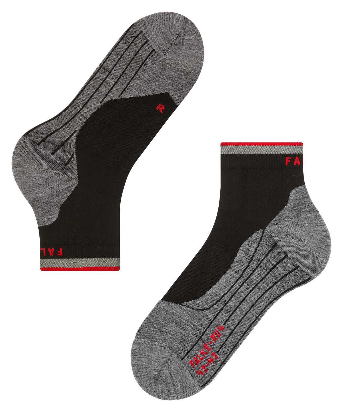 Men Falke RU4 Endurance Short Reflect Running Short sock Socks Black | SVBJGY760