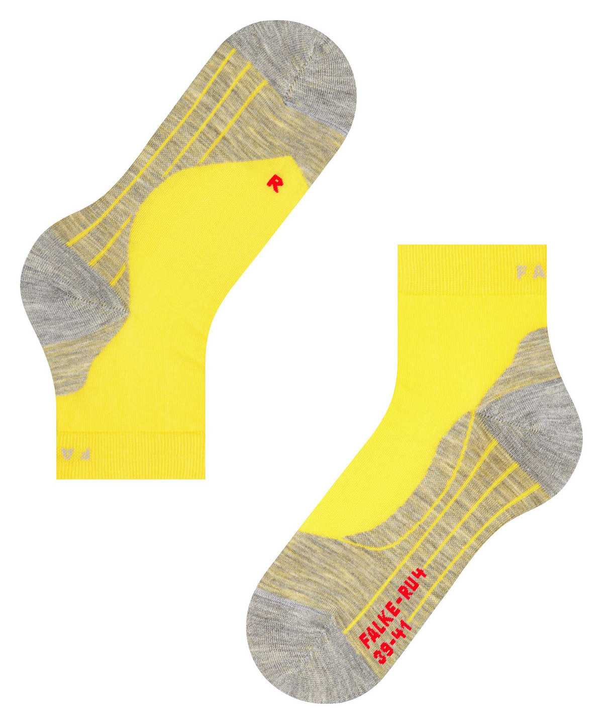 Men Falke RU4 Endurance Short Running Short sock Socks Yellow | VDWKHB281