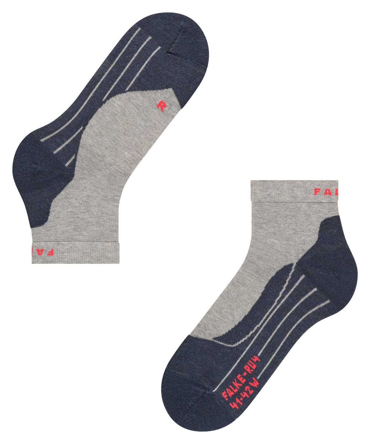 Men Falke RU4 Endurance Short Running Short sock Socks Grey | KSCWQH732