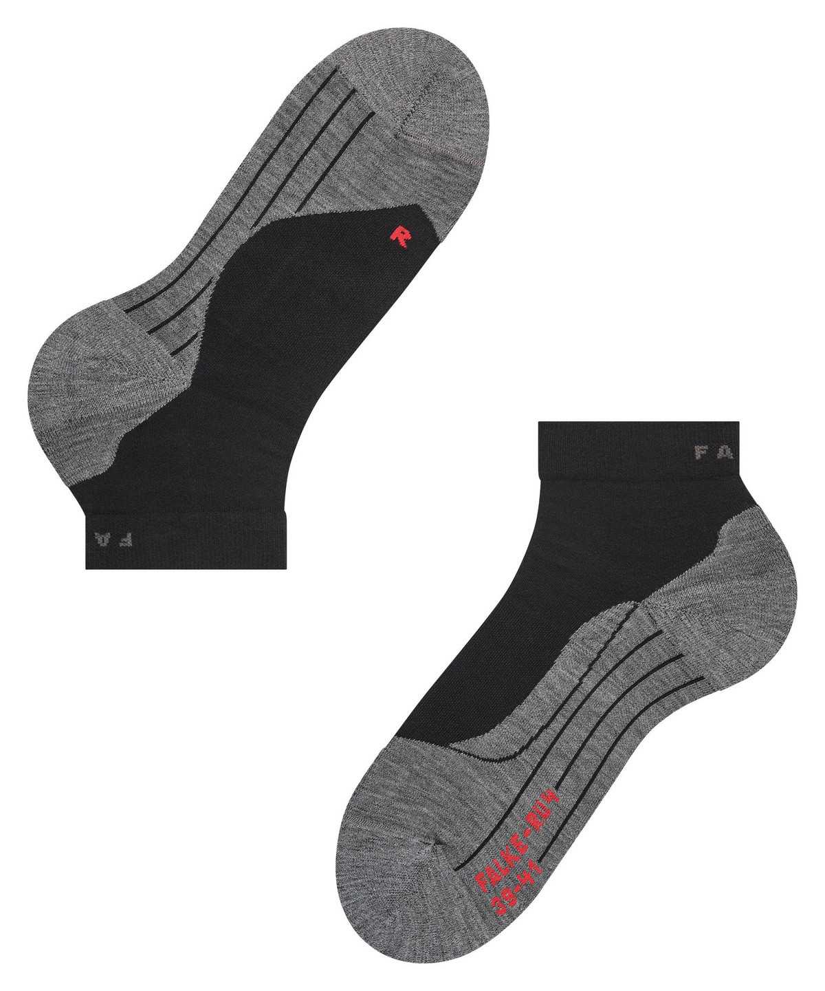 Men Falke RU4 Endurance Short Running Short sock Socks Black | PMCTHR231