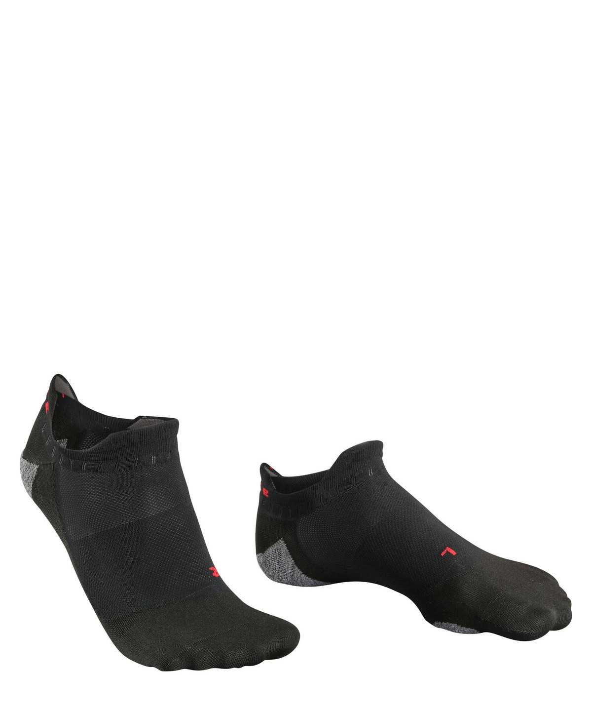 Men Falke RU5 Race Invisible Running Invisibles No Show Socks Black | BWAJPS758