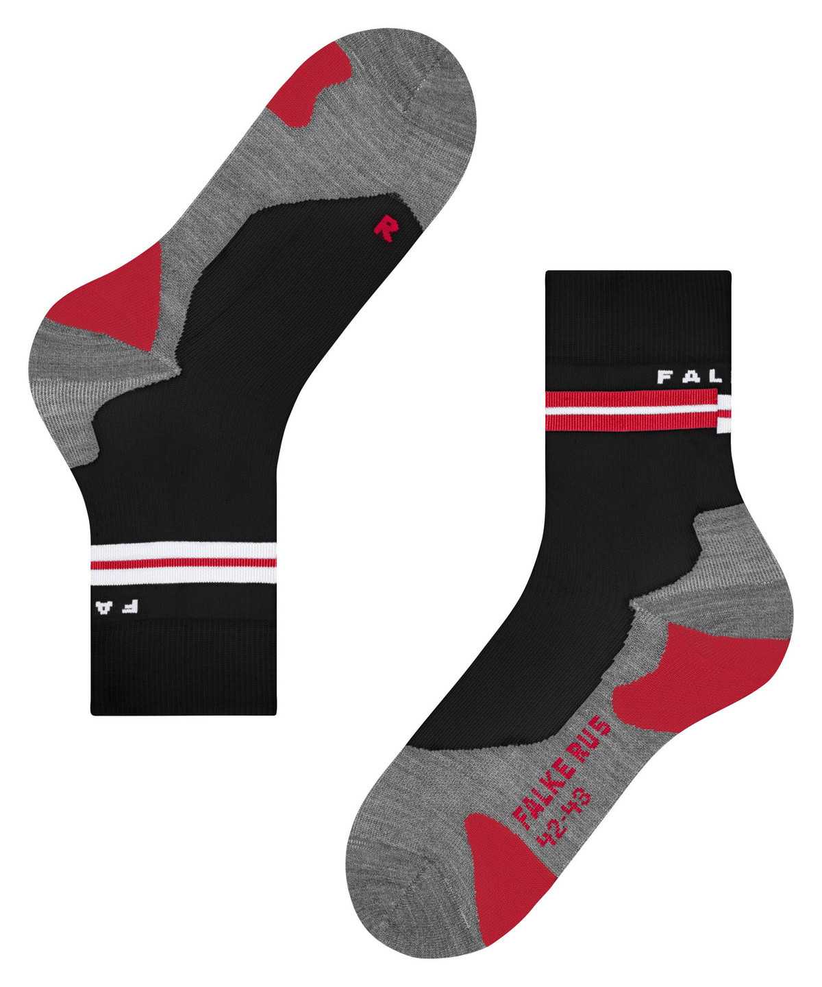 Men Falke RU5 Race Running Socks Socks Black | QNDLWB421