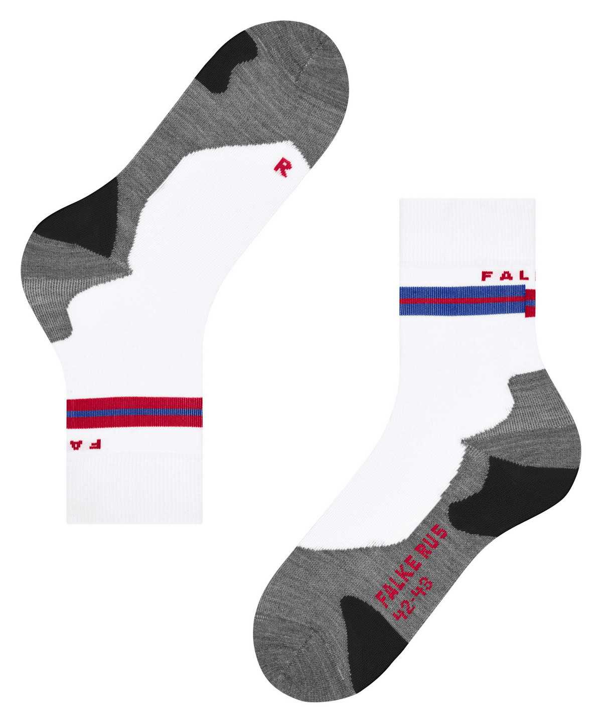 Men Falke RU5 Race Running Socks Socks White | KCVQPG397