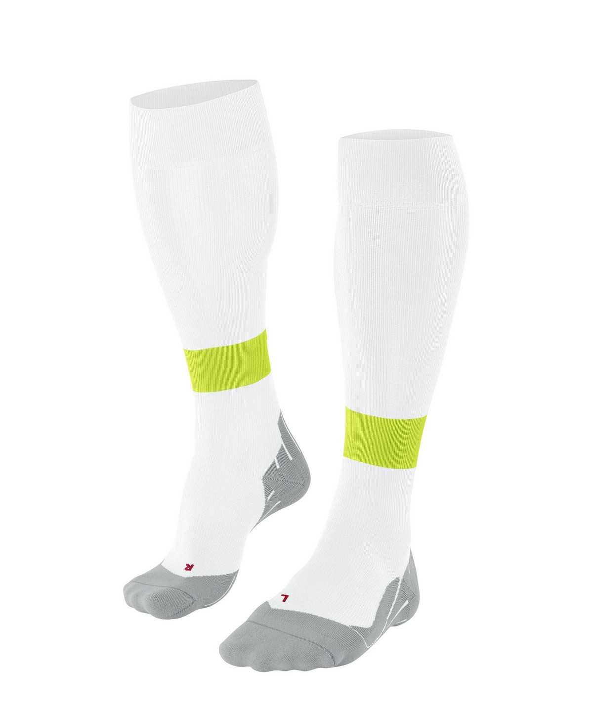 Men Falke RU Compression Energy Running Knee-high Socks Socks White | BATORW610