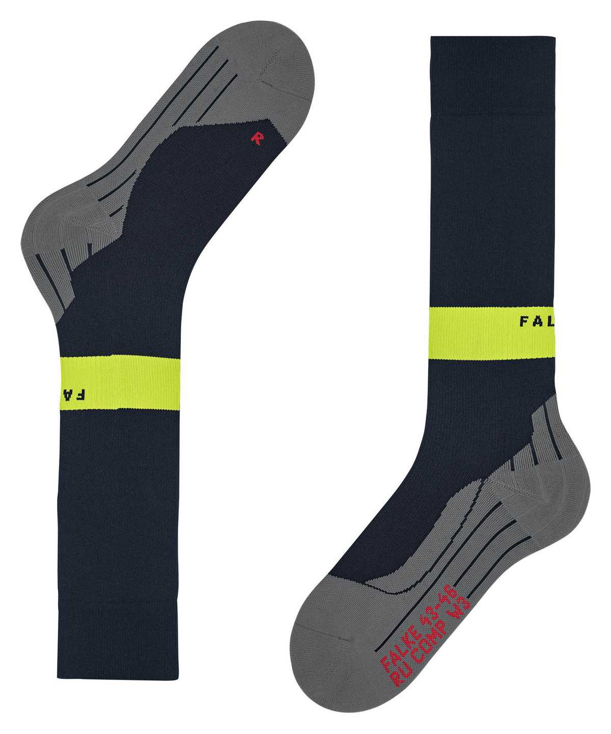 Men Falke RU Compression Energy Running Knee-high Socks Socks Blue | TXJQZF708