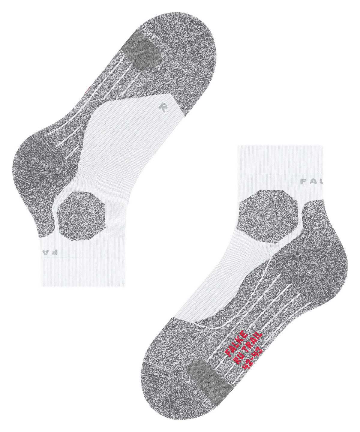 Men Falke RU Trail Grip Running Socks Socks White | FAMGDX382