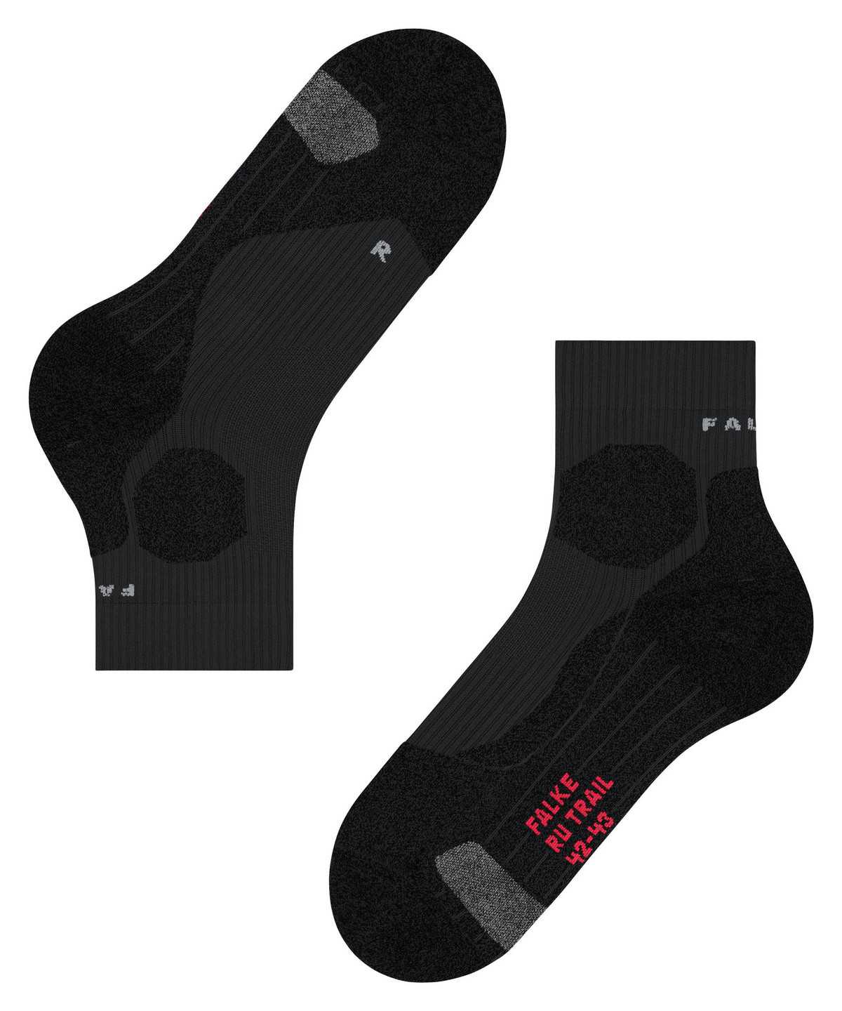 Men Falke RU Trail Grip Running Socks Socks Black | SAVEQK467