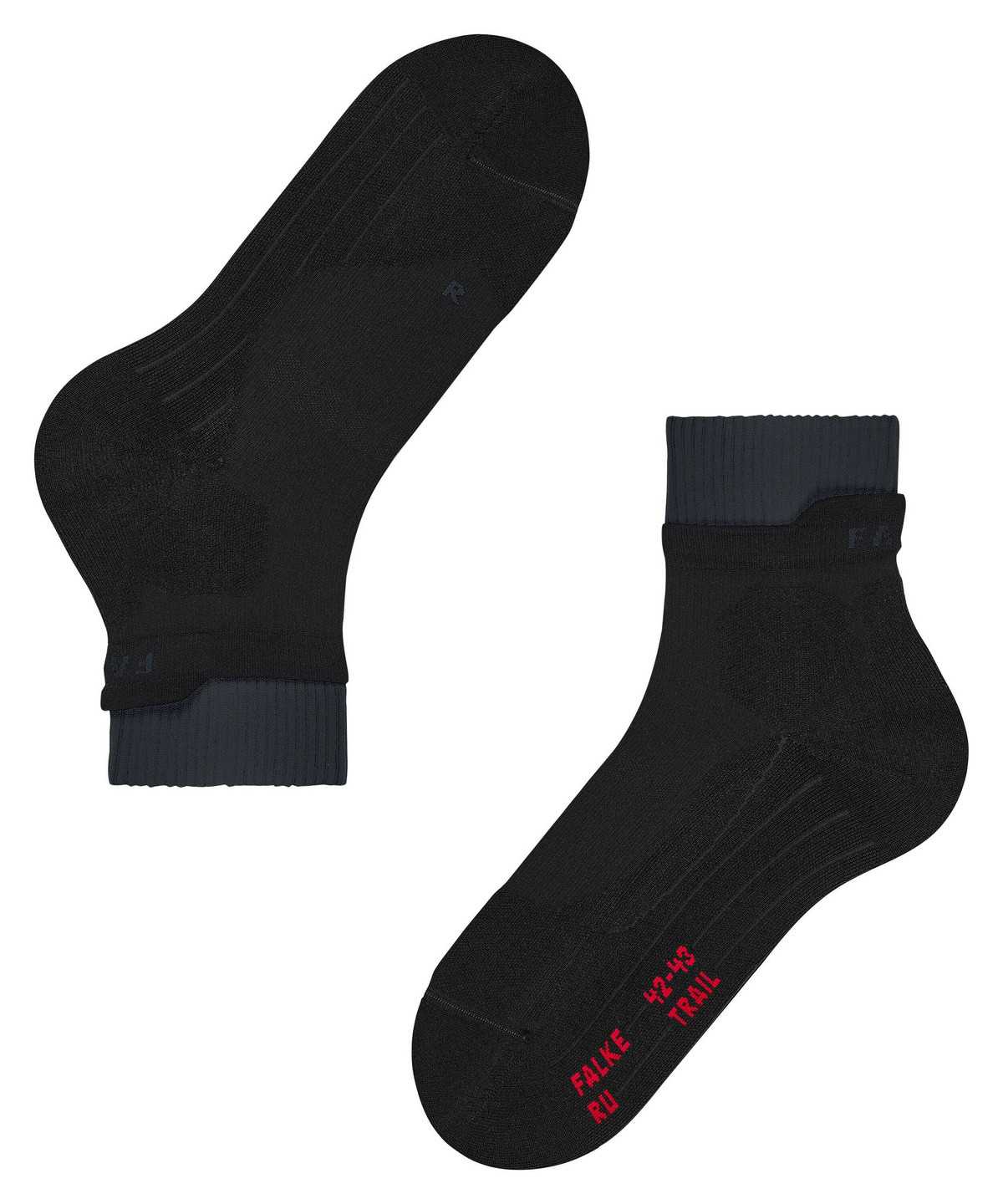 Men Falke RU Trail Running Socks Socks Black | ZUYVPD215