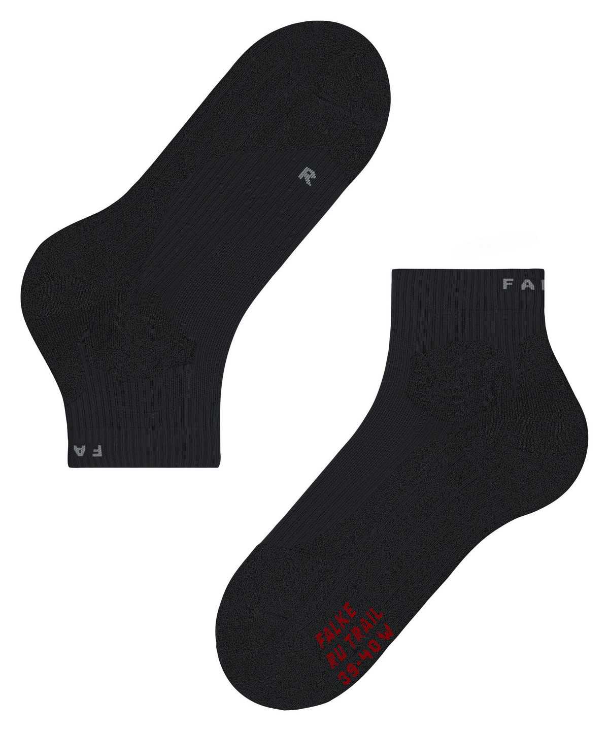 Men Falke RU Trail Running Socks Socks Black | HZNYBM045