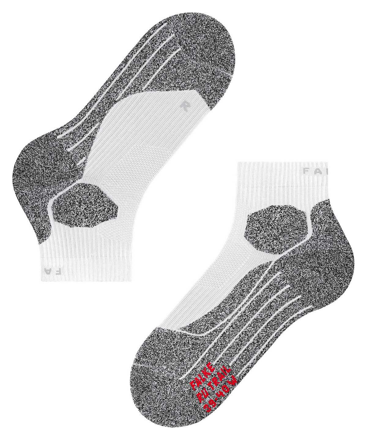 Men Falke RU Trail Running Socks Socks White | SMCJVO802