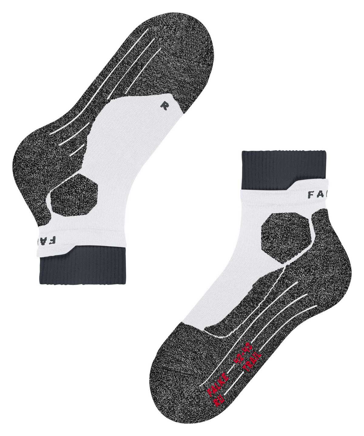 Men Falke RU Trail Running Socks Socks White | VWJFGH541