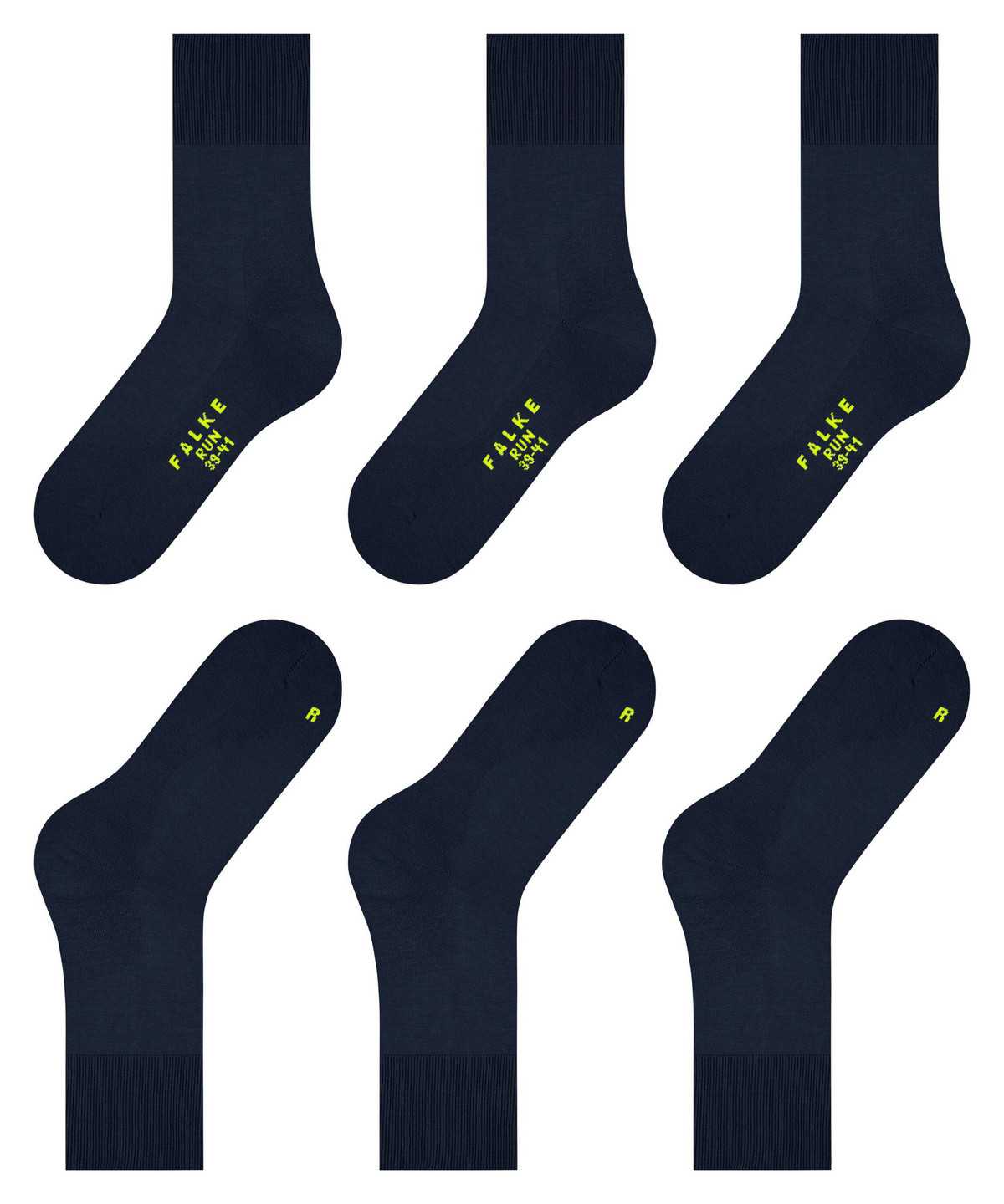 Men Falke Run 3-Pack Socks Socks Blue | YGDLKF718