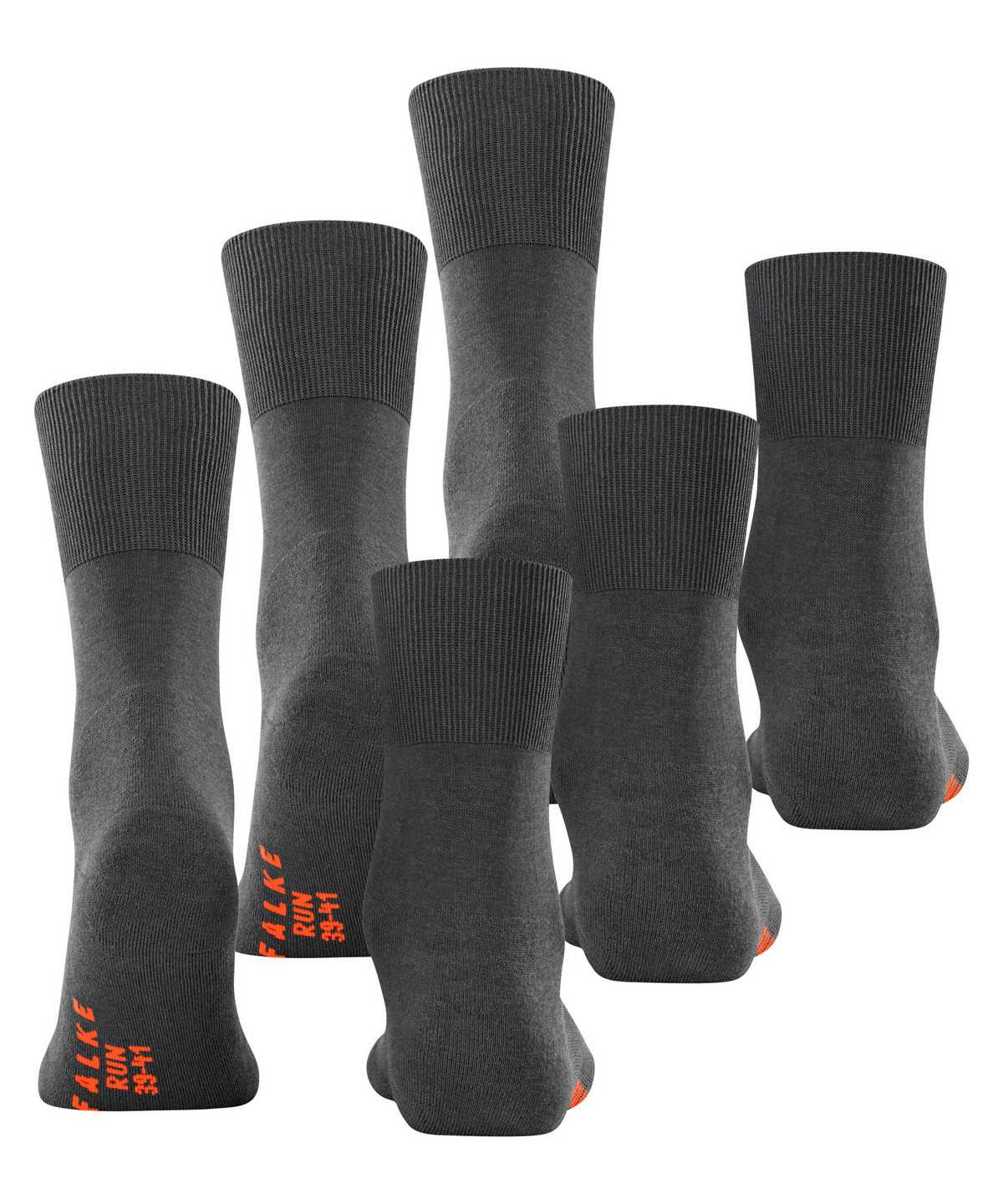 Men Falke Run 3-Pack Socks Socks Grey | DTSFAX630