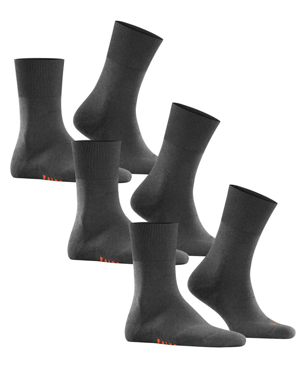 Men Falke Run 3-Pack Socks Socks Grey | DTSFAX630