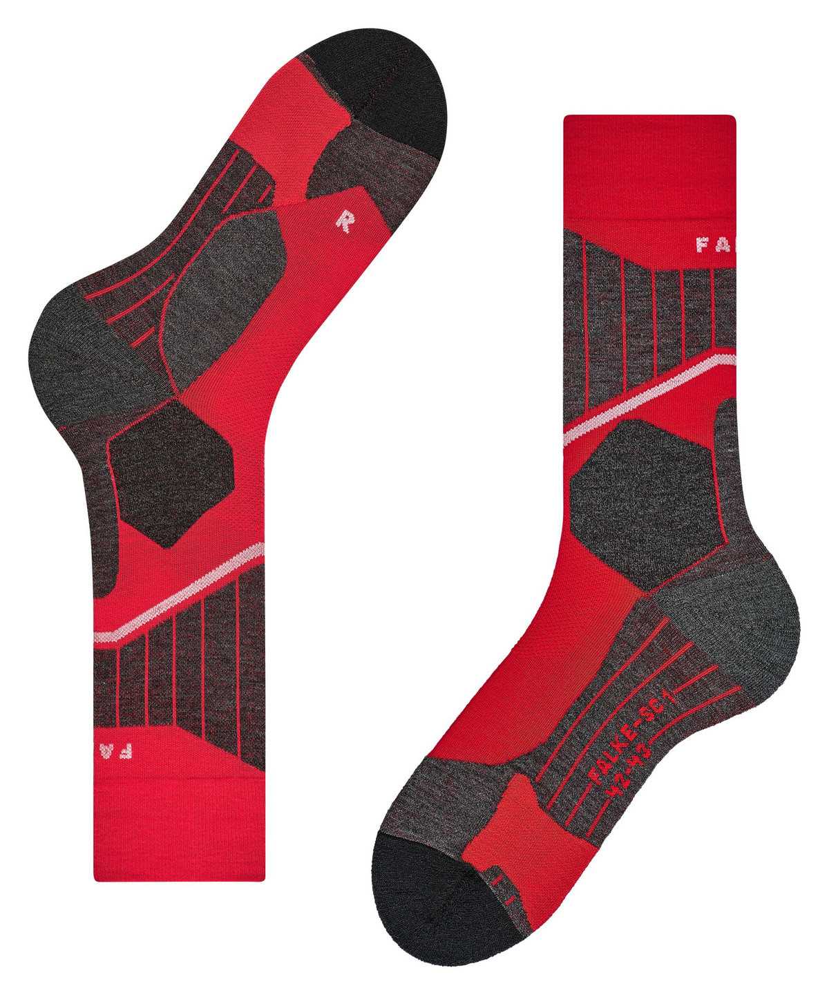 Men Falke SC1 Skiing Socks Socks Red | BPVQOZ354