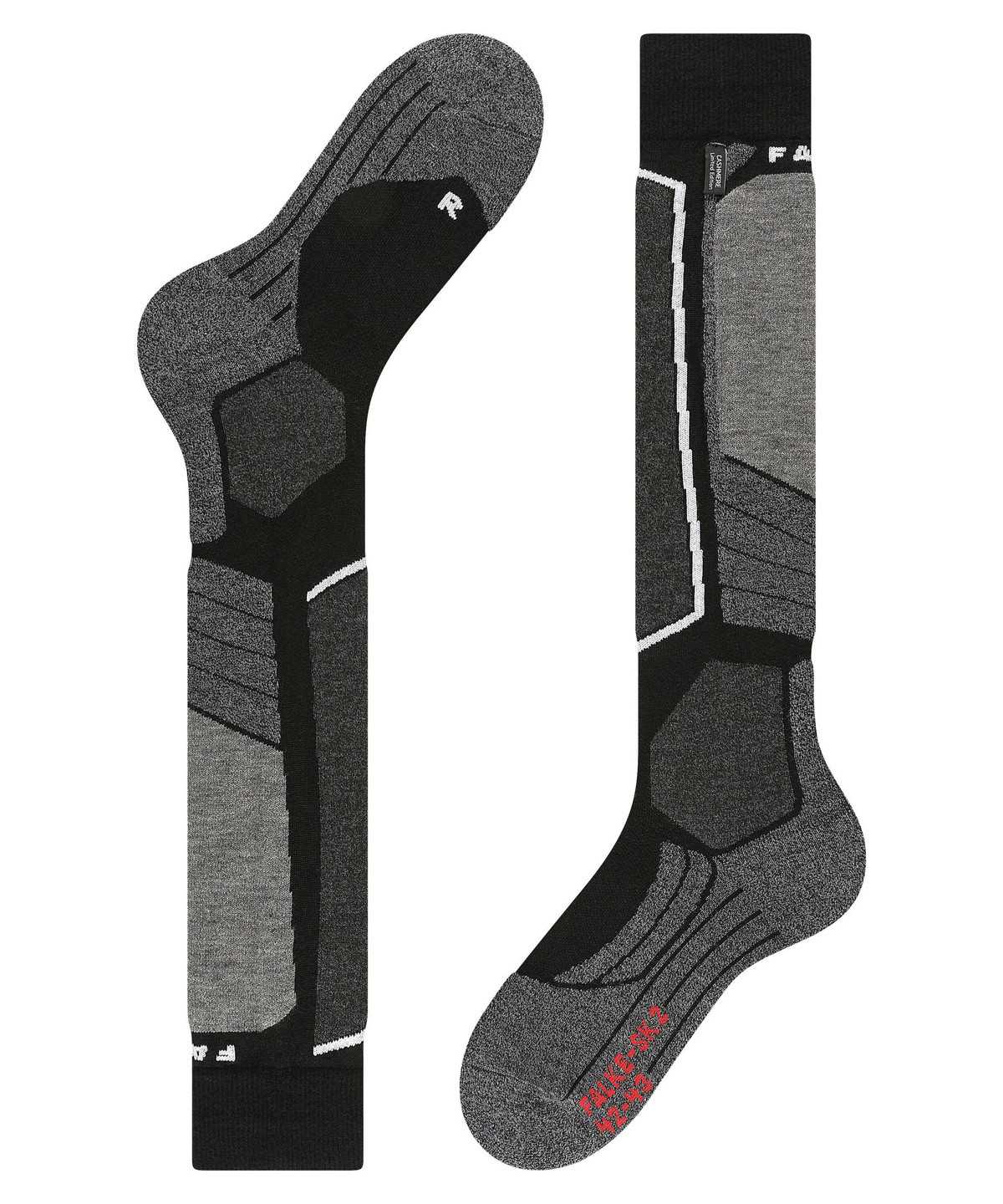 Men Falke SK2 Intermediate Cashmere Skiing Knee-high Socks Socks Black | BXTMWU051