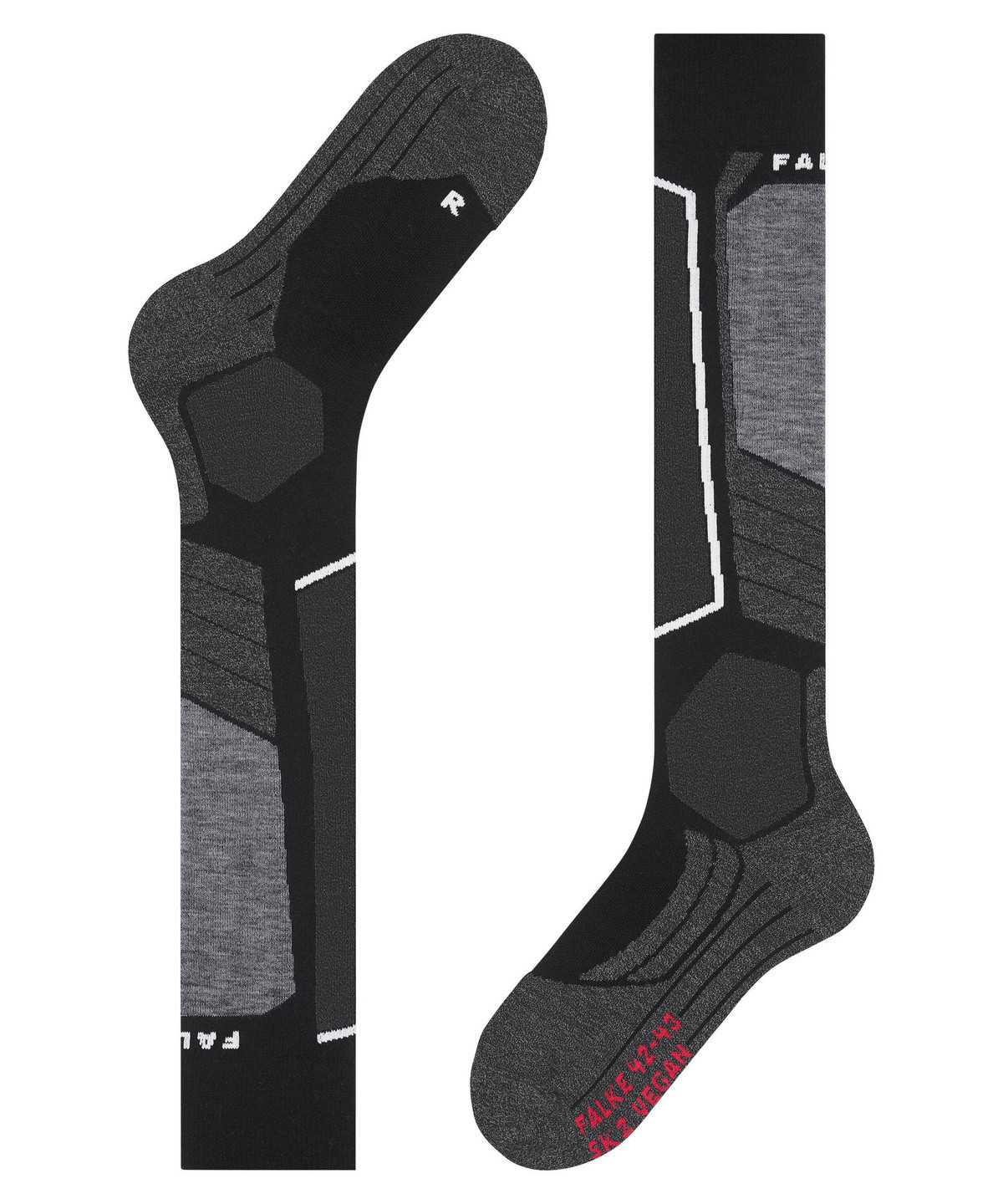 Men Falke SK2 Intermediate Vegan Skiing Knee-high Socks Socks Black | IFGDWJ304