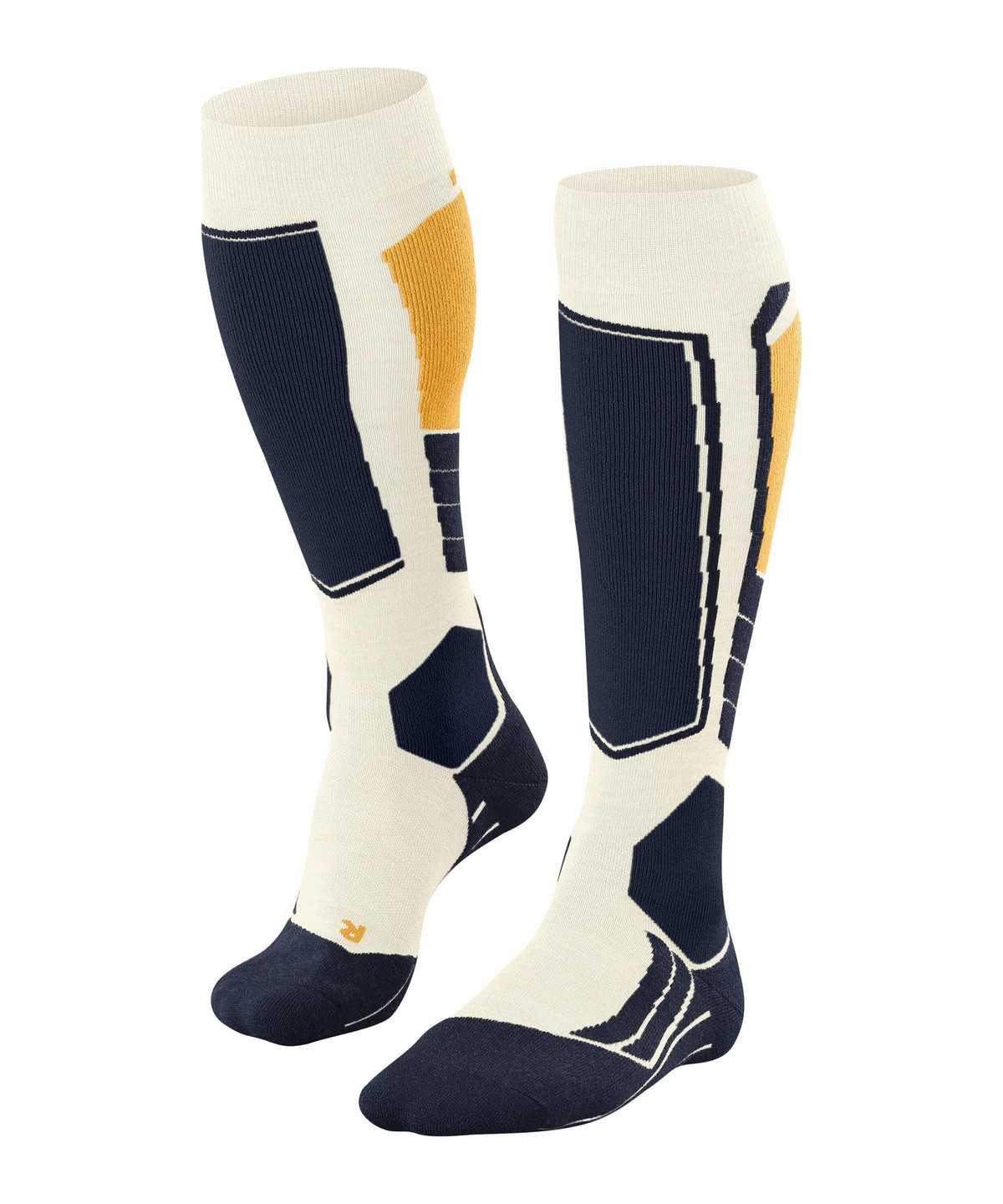 Men Falke SK2 Intermediate Wool Skiing Knee-high Socks Socks White | RDQPIW237