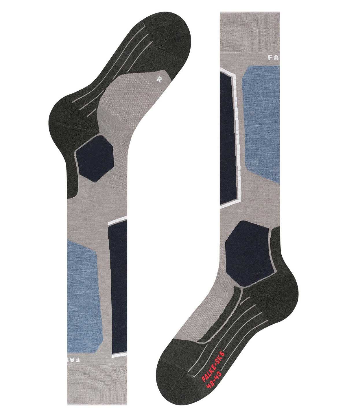 Men Falke SK6 Pro Skiing Knee-high Socks Socks Grey | XTZBEG542