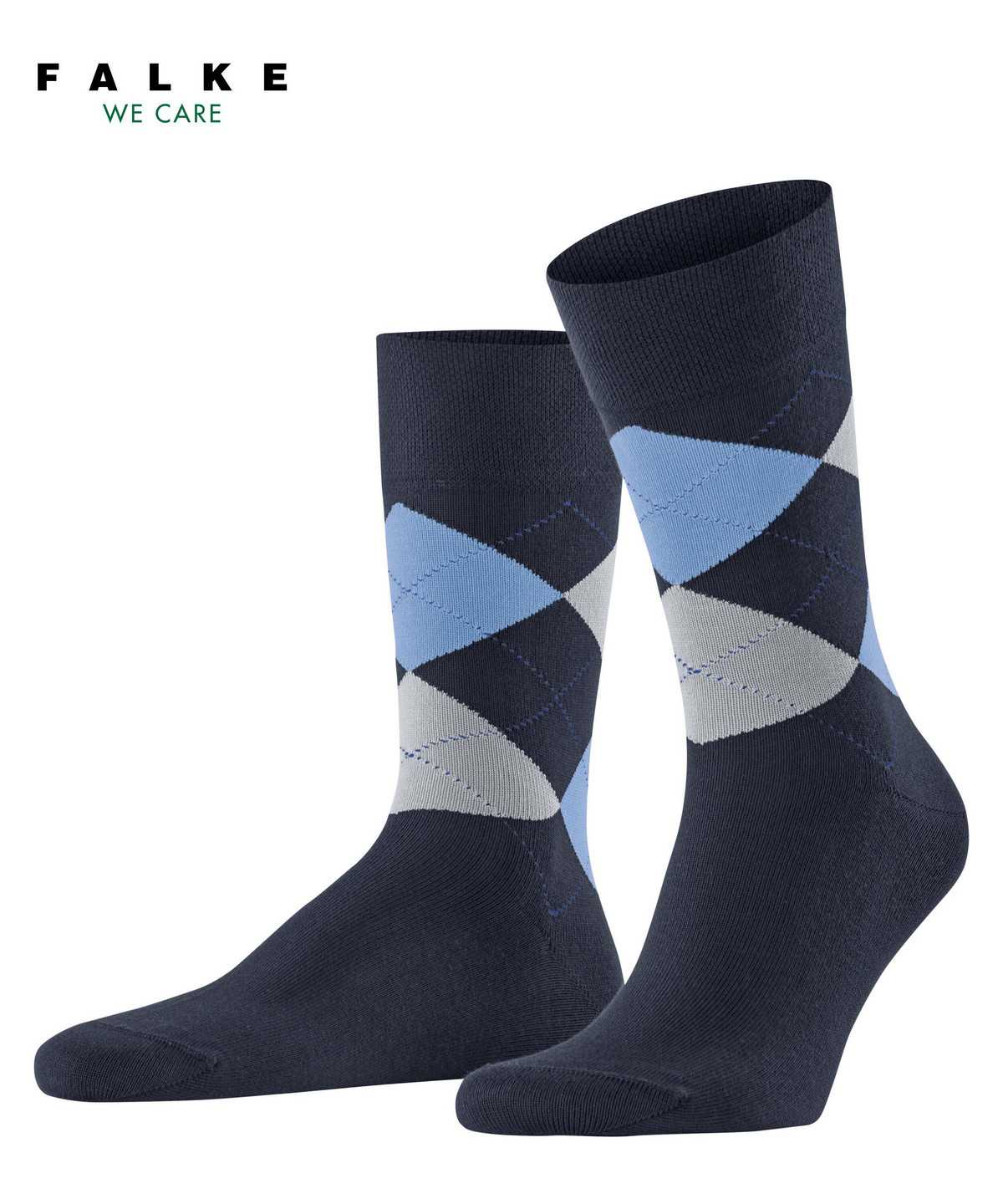 Men Falke Sensitive Argyle Socks Socks Blue | QLDGUH461