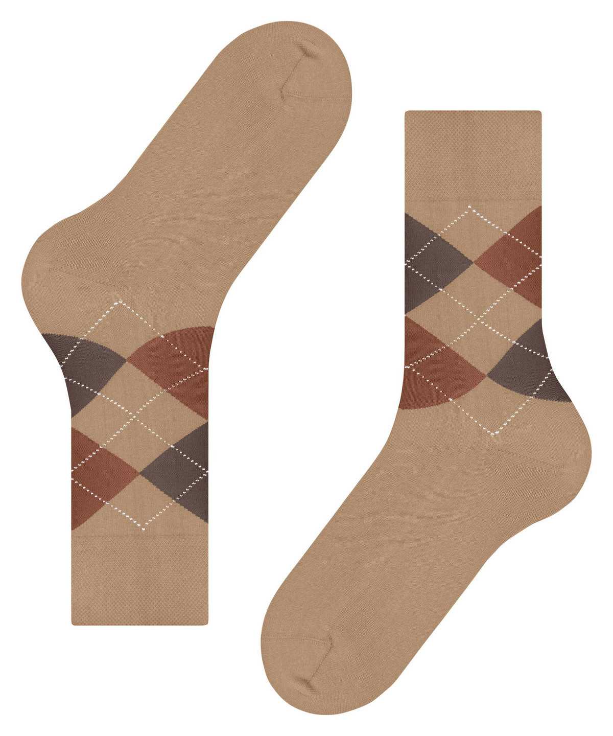 Men Falke Sensitive Argyle Socks Socks Beige | GDYKPB564