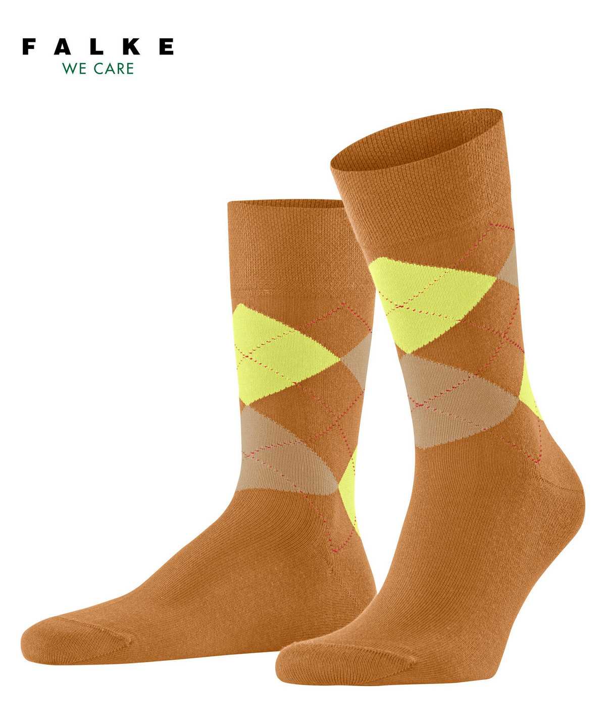 Men Falke Sensitive Argyle Socks Socks Orange | ONJHEC187