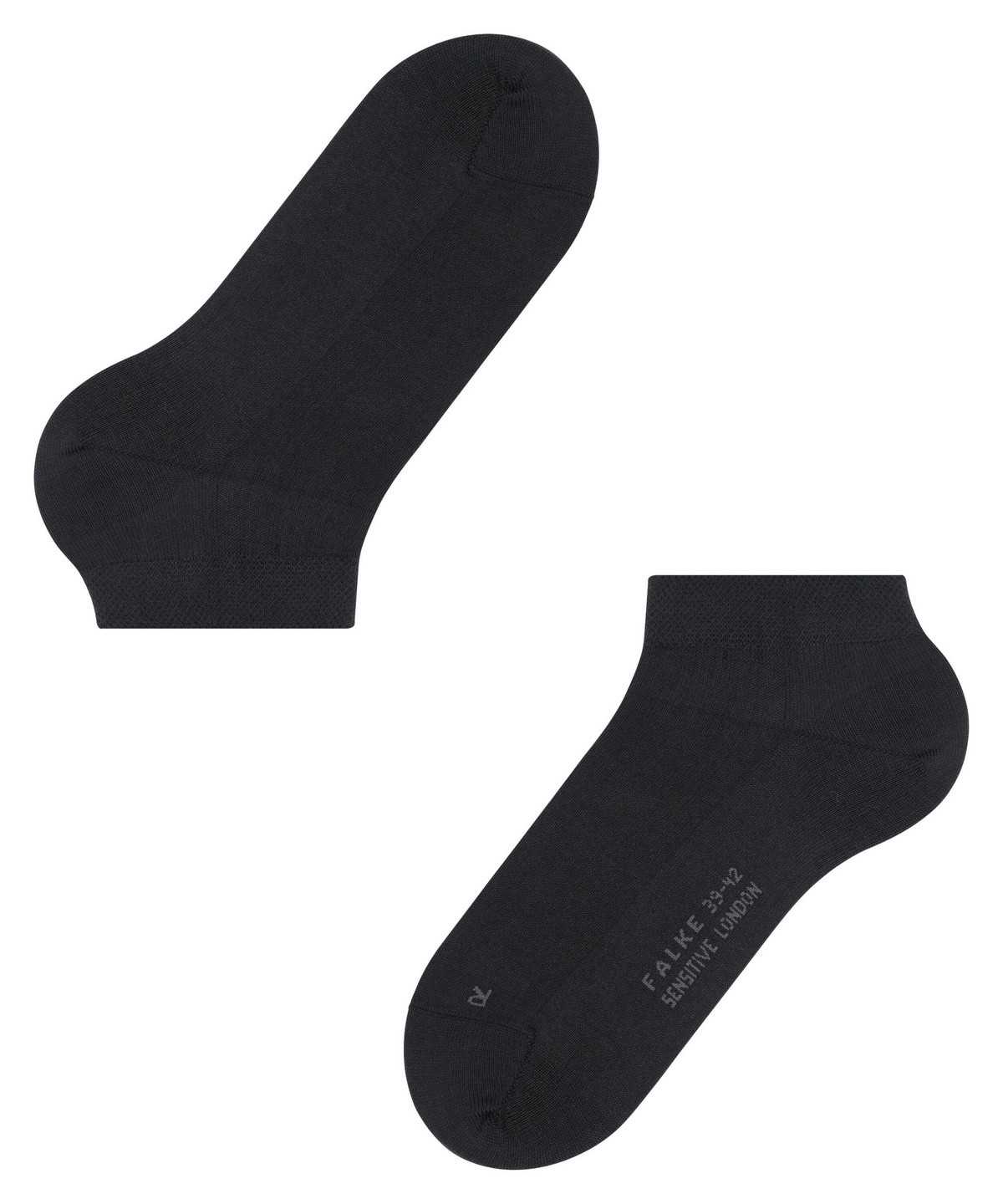 Men Falke Sensitive London Sneaker socks Socks Black | IHJUPF461