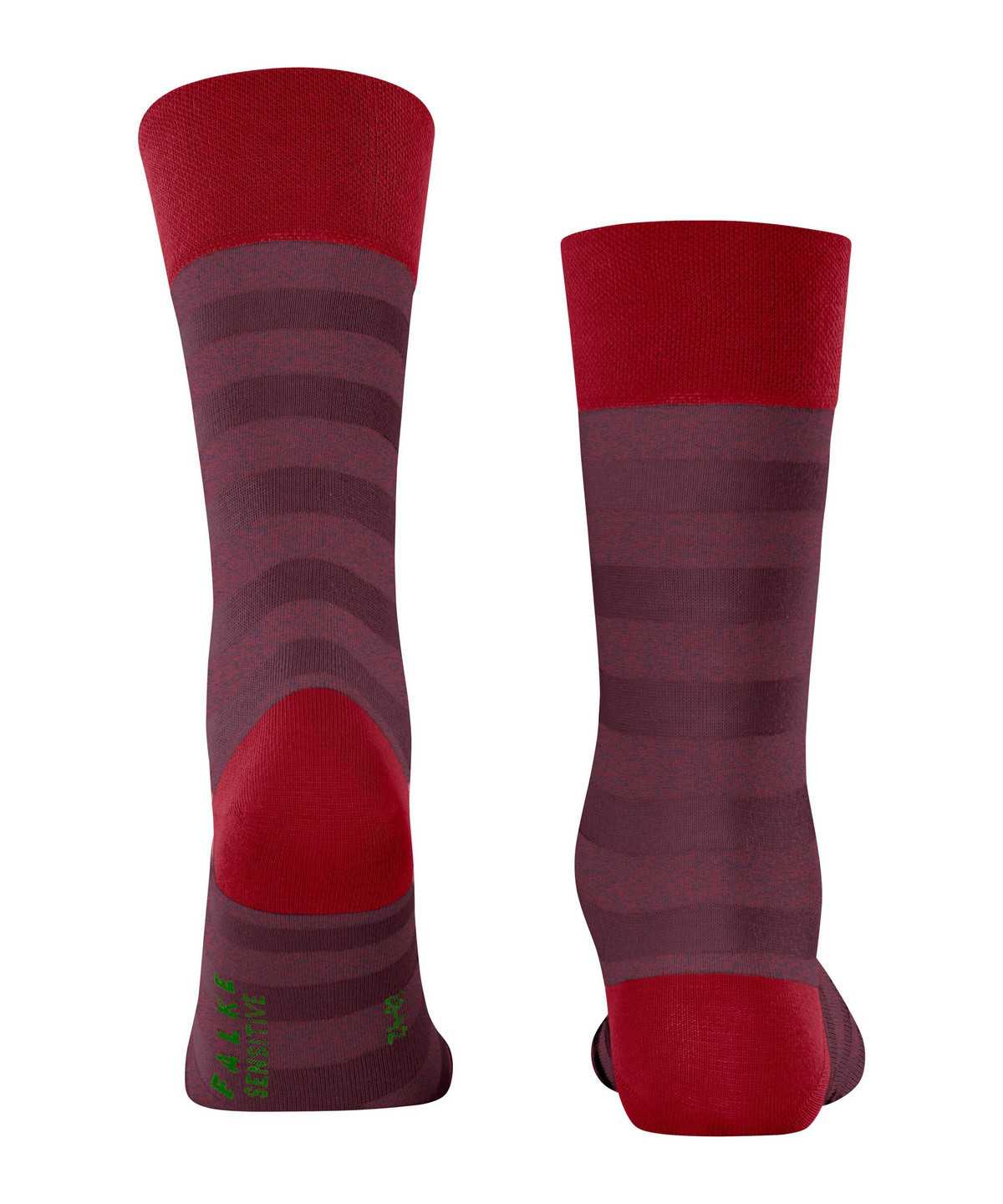 Men Falke Sensitive Mapped Line Socks Socks Red | HQVPDG134