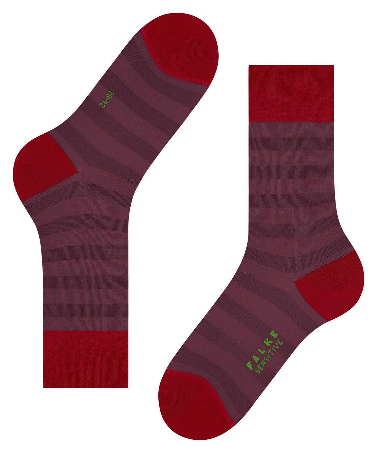 Men Falke Sensitive Mapped Line Socks Socks Red | HQVPDG134