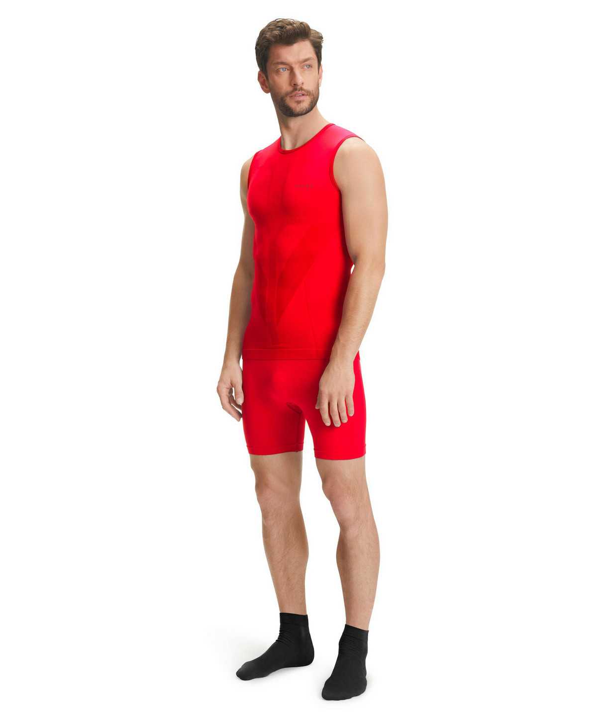 Men Falke Short Tights Warm Tights Red | COIZWT019