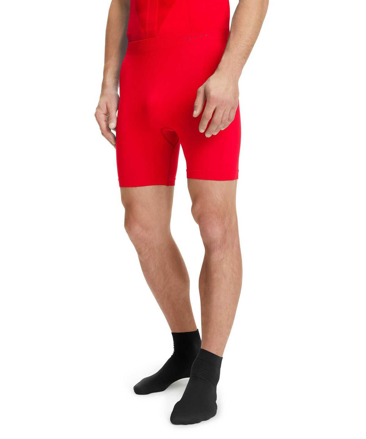 Men Falke Short Tights Warm Tights Red | COIZWT019