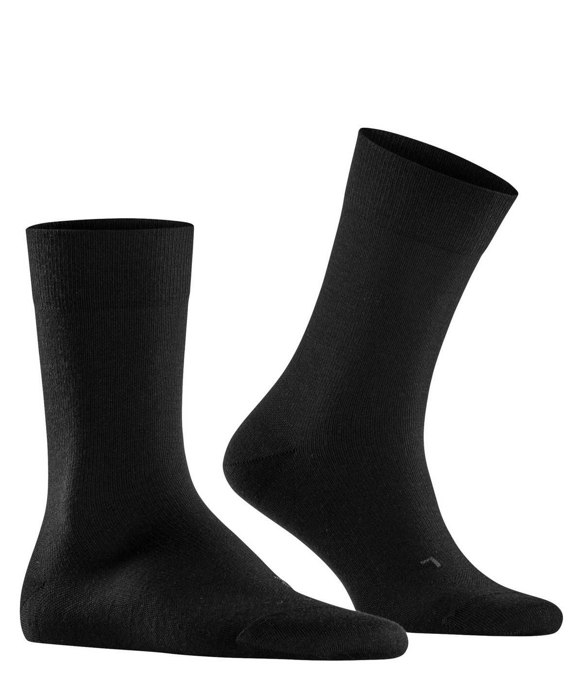 Men Falke Stabilizing Wool Everyday Socks Socks Black | PHUWNB653