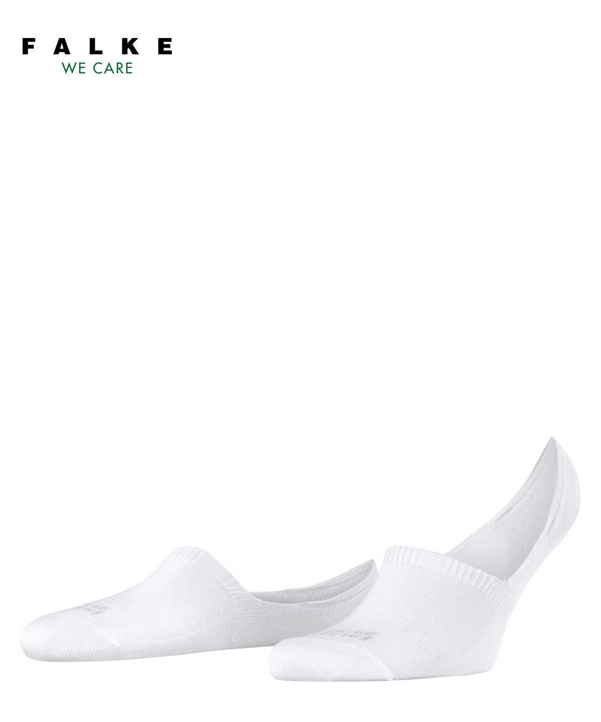 Men Falke Step High Cut Invisibles No Show Socks White | UOICWM205