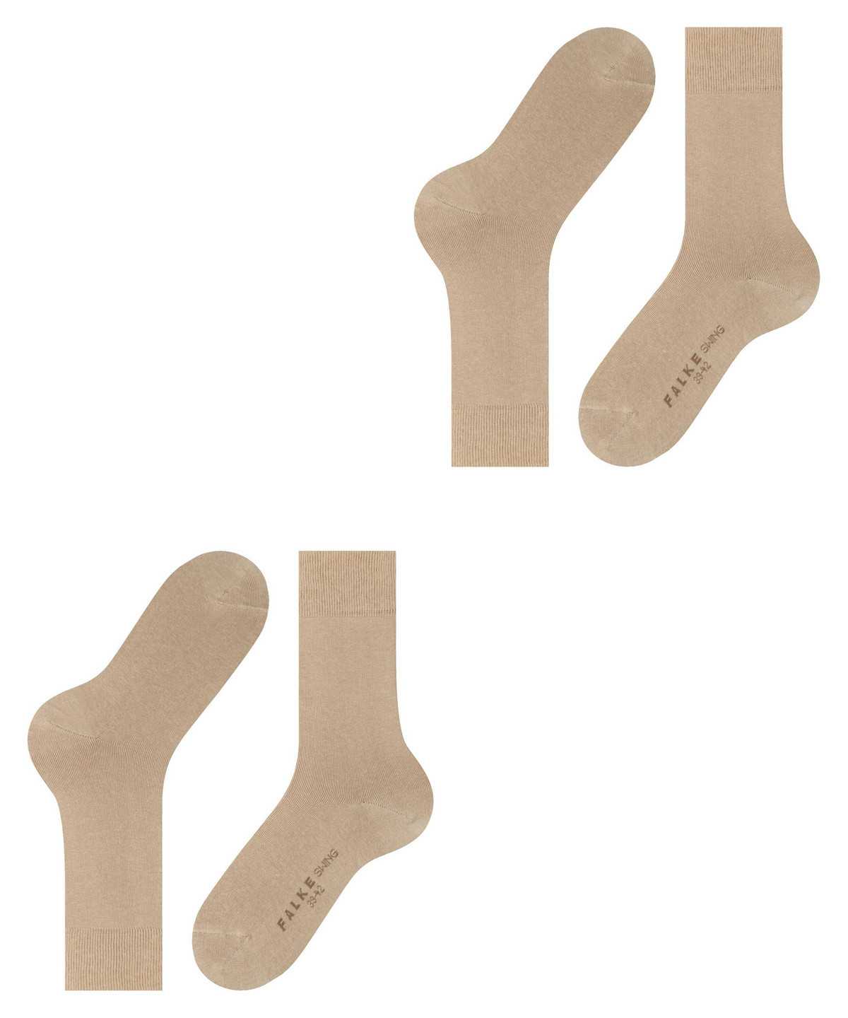 Men Falke Swing 2-Pack Socks Socks Beige | FZBGDW758