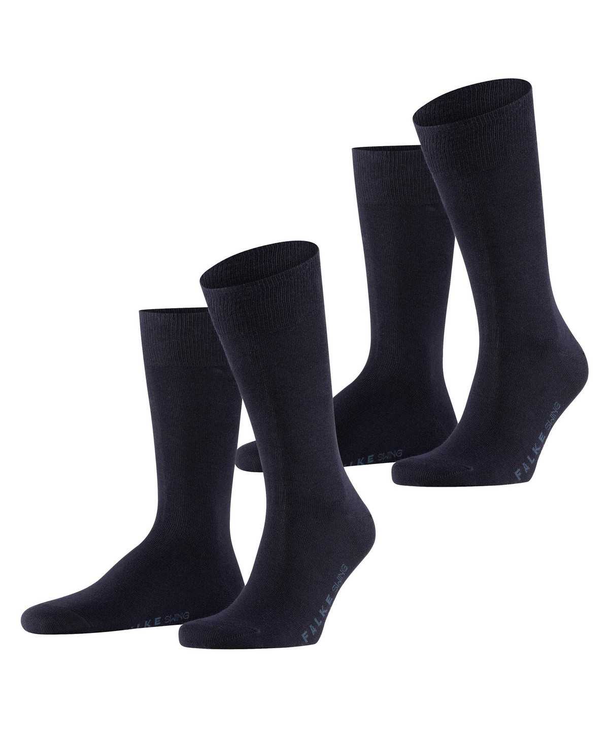 Men Falke Swing 2-Pack Socks Socks Blue | RNGISB495