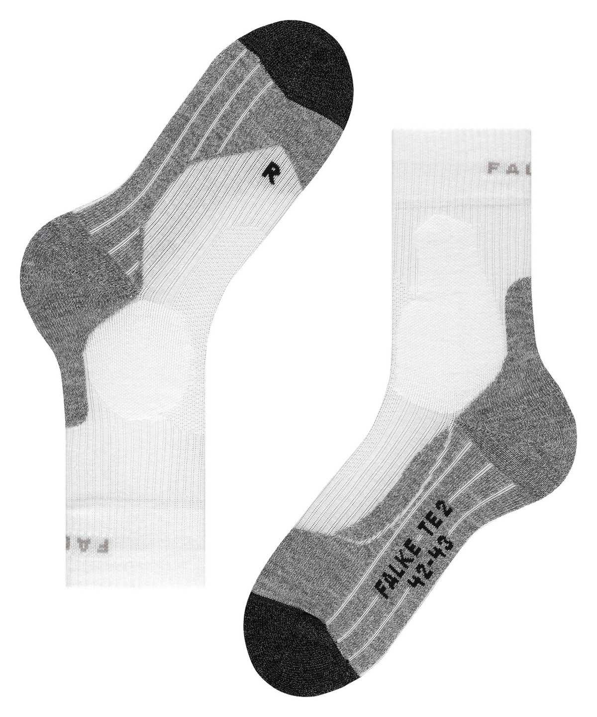 Men Falke TE2 Tennis Socks Socks White | BADEWT781