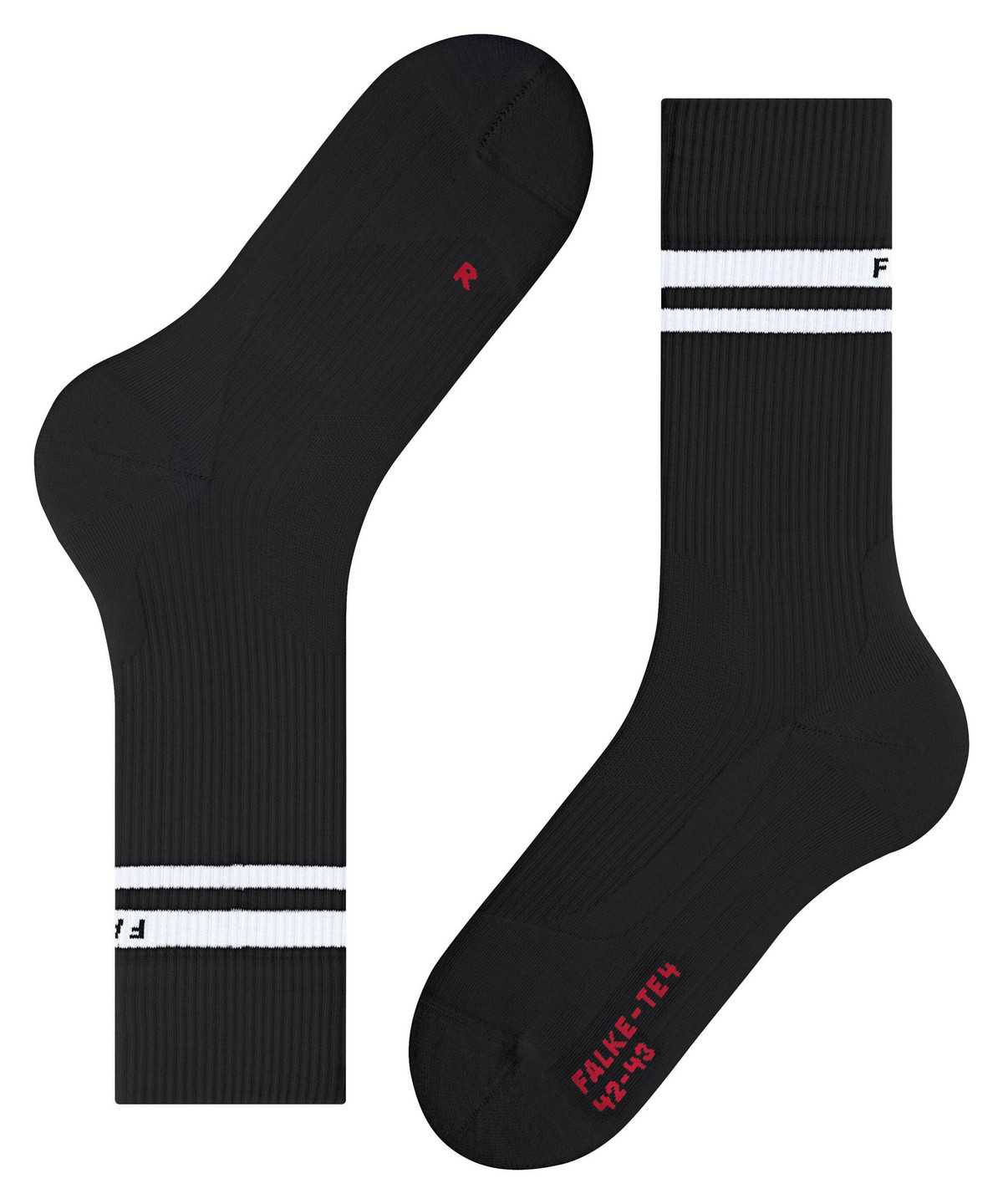 Men Falke TE4 Classic Tennis Socks Socks Black | ZTROQB819