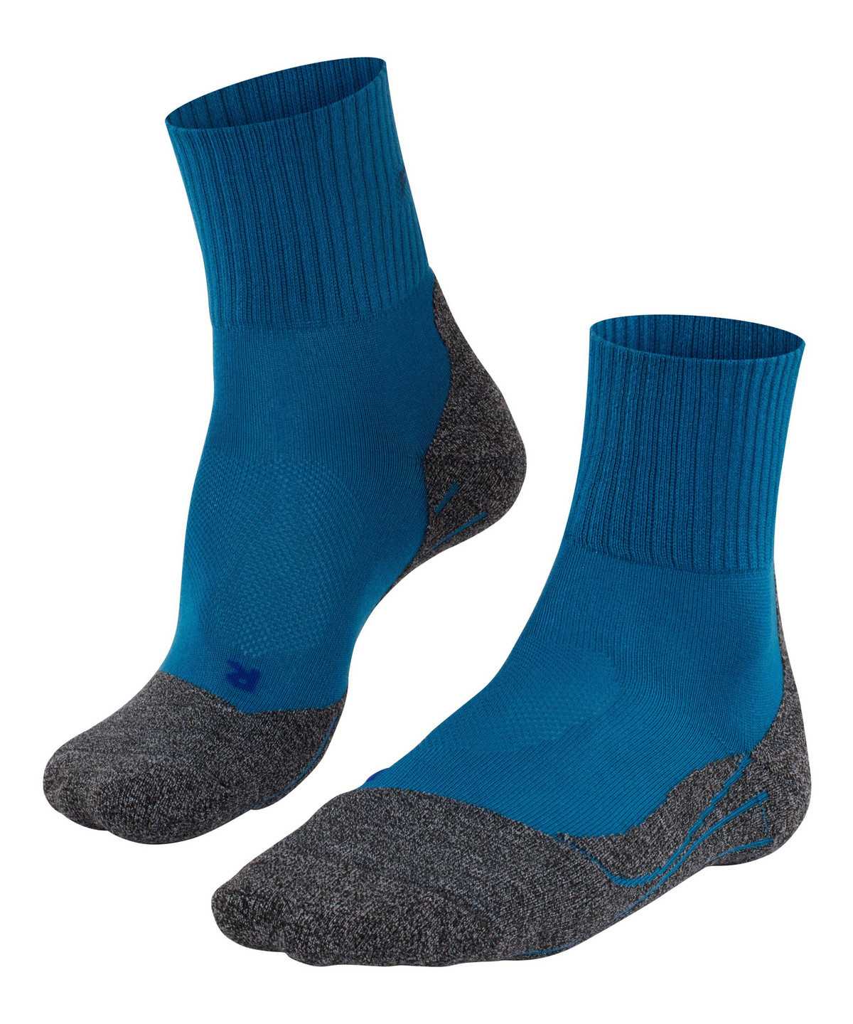 Men Falke TK2 Explore Cool Short Trekking Short sock Socks Blue | CXMHTJ201