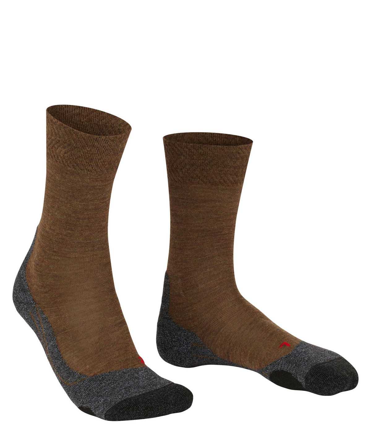 Men Falke TK2 Explore Melange Trekking Socks Socks Brown | ZNXGUT285