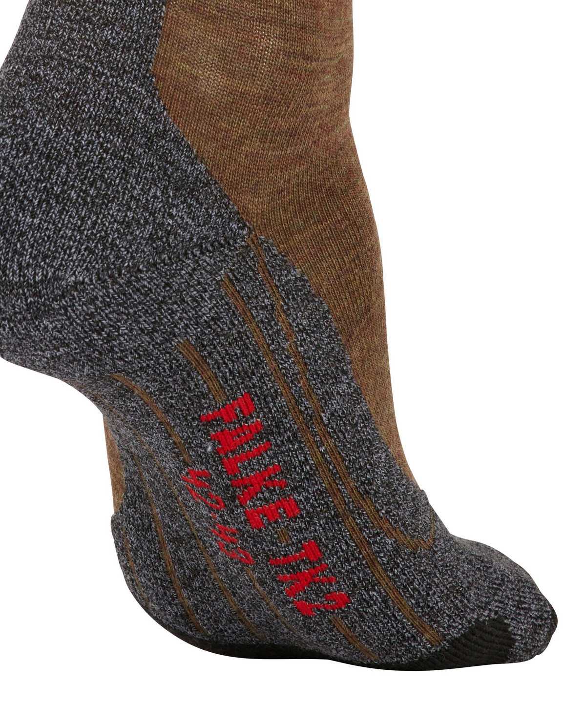 Men Falke TK2 Explore Melange Trekking Socks Socks Brown | ZNXGUT285